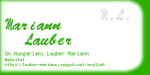 mariann lauber business card